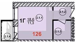 1-кімнатна 18.6 м² в ЖК Villa Sofia від забудовника, с. Софіївська Борщагівка