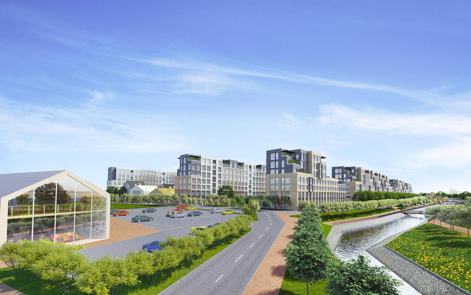 Жилой комплекс Riverside, с. Погребы