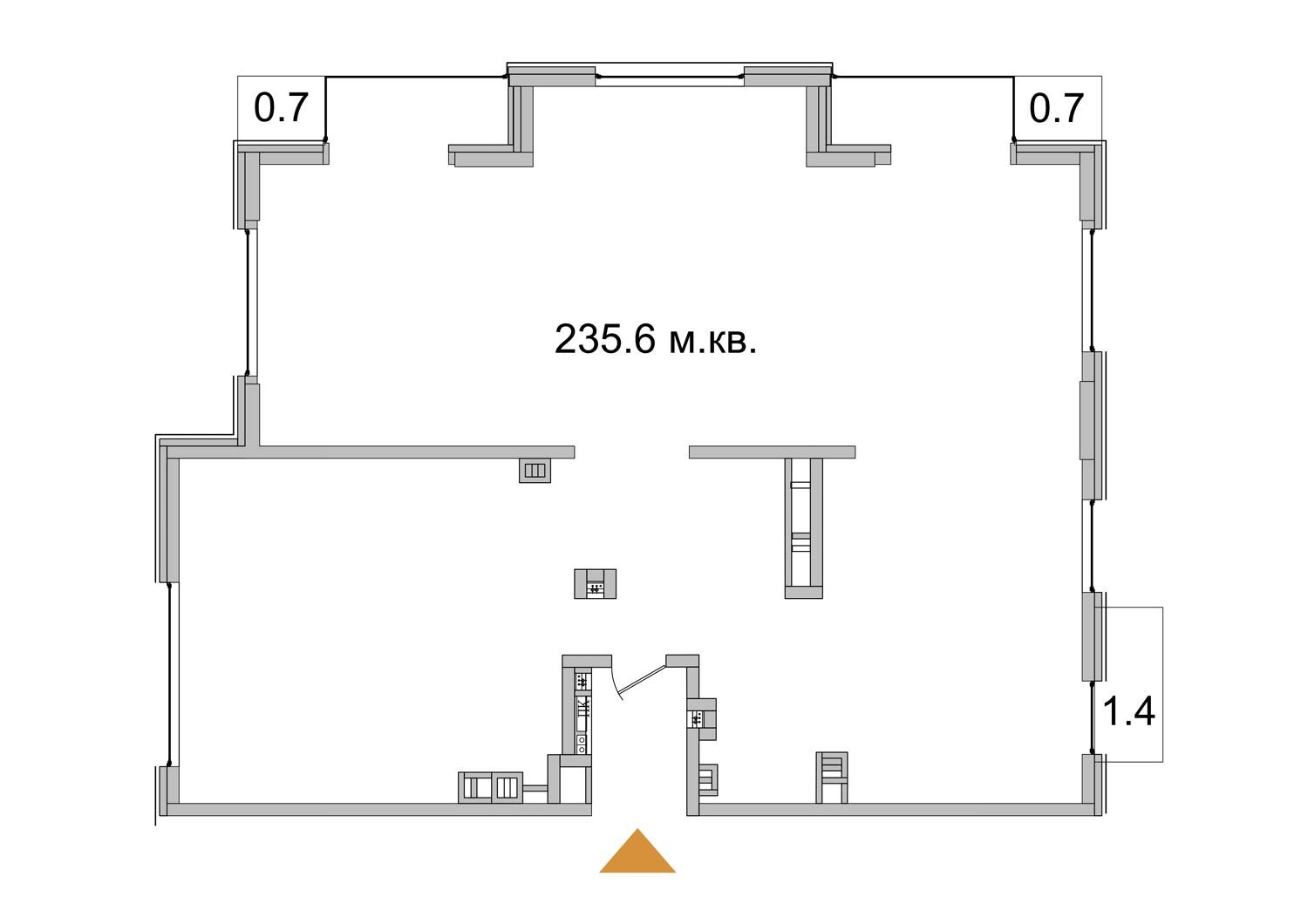 Приміщення вільного призначення 235.6 м² в ЖК AuRoom від 54 000 грн/м², Київ
