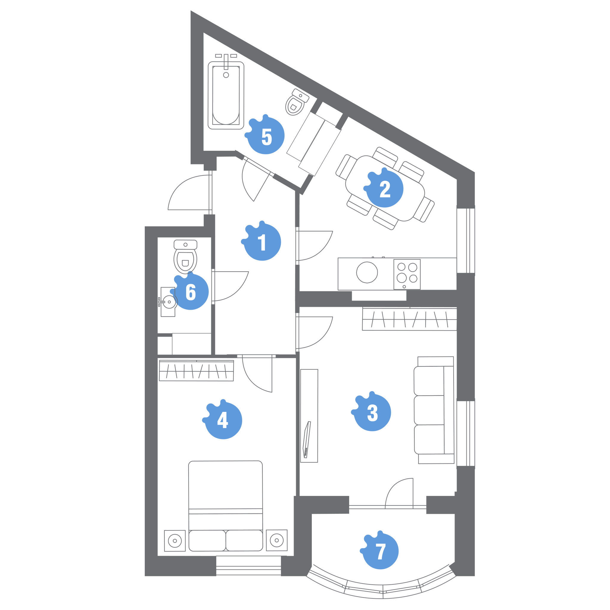 2-кімнатна 64.52 м² в ЖК Family & Friends від 28 000 грн/м², Київ