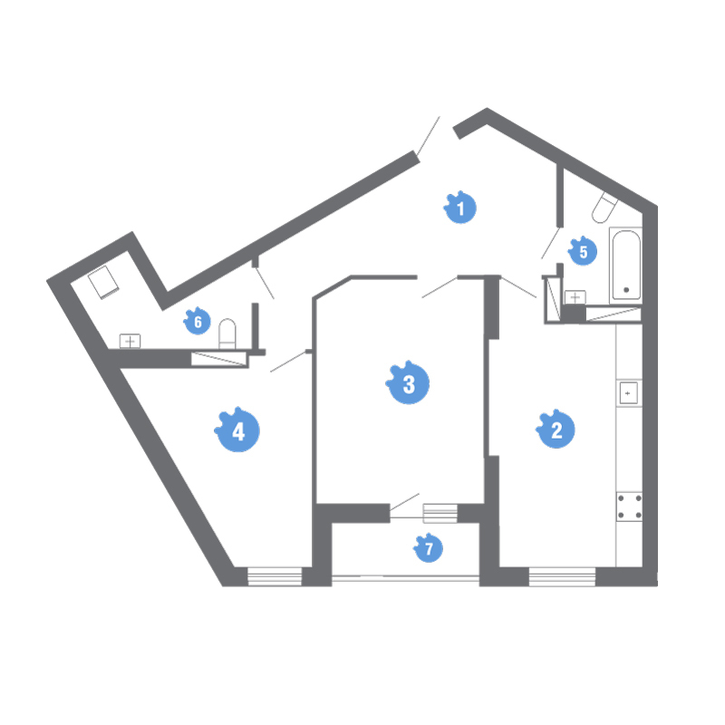 2-кімнатна 77.64 м² в ЖК Family & Friends від 27 500 грн/м², Київ