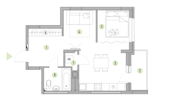 2-кімнатна 42.73 м² в ЖК Melody Park від 14 600 грн/м², с. Проліски