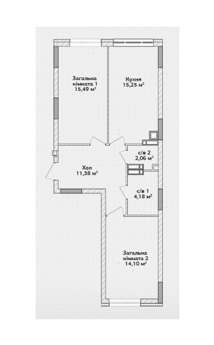 2-комнатная 62.46 м² в ЖК Синергия 3+ от 21 300 грн/м², г. Ирпень