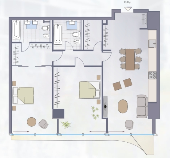 2-кімнатна 113.76 м² в ЖК Signature від 93 300 грн/м², Київ