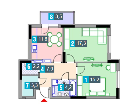 2-кімнатна 65.4 м² в ЖК Деміївка від 11 759 грн/м², Київ