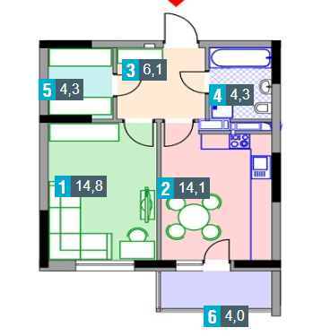 1-кімнатна 47.6 м² в ЖК Деміївка від 32 600 грн/м², Київ