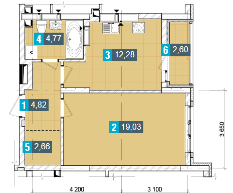1-кімнатна 46.16 м² в ЖК Деміївка від 32 600 грн/м², Київ