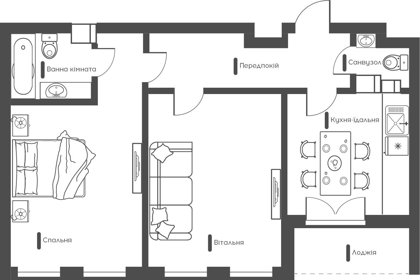 2-комнатная 64.76 м² в ЖК Happy House от 40 927 грн/м², Киев
