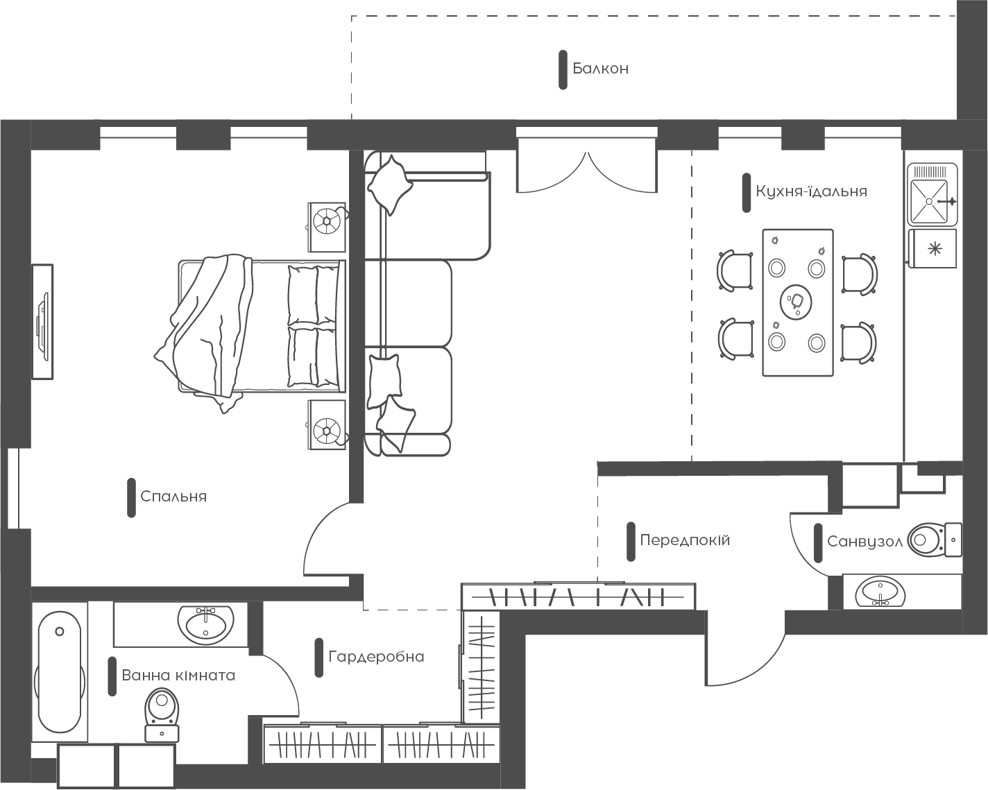 2-комнатная 71.95 м² в ЖК Happy House от 29 750 грн/м², Киев
