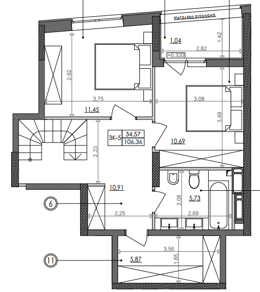 Дворівнева 106.36 м² в ЖК Svitlo Park від 28 336 грн/м², Київ