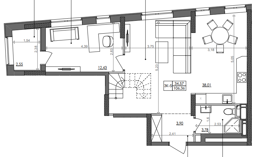 Дворівнева 106.36 м² в ЖК Svitlo Park від 28 336 грн/м², Київ