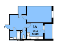 1-кімнатна 51.89 м² в ЖК Navigator від 17 500 грн/м², Київ