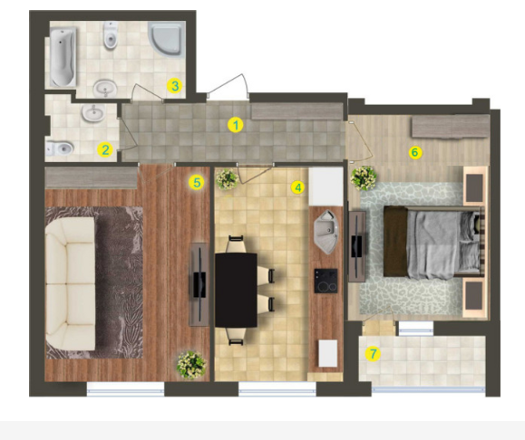 2-комнатная 70.6 м² в ЖК Сан Сити от застройщика, с. Петропавловская Борщаговка