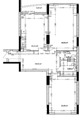 2-комнатная 95.25 м² в ЖК 4 сезона от 25 000 грн/м², Киев