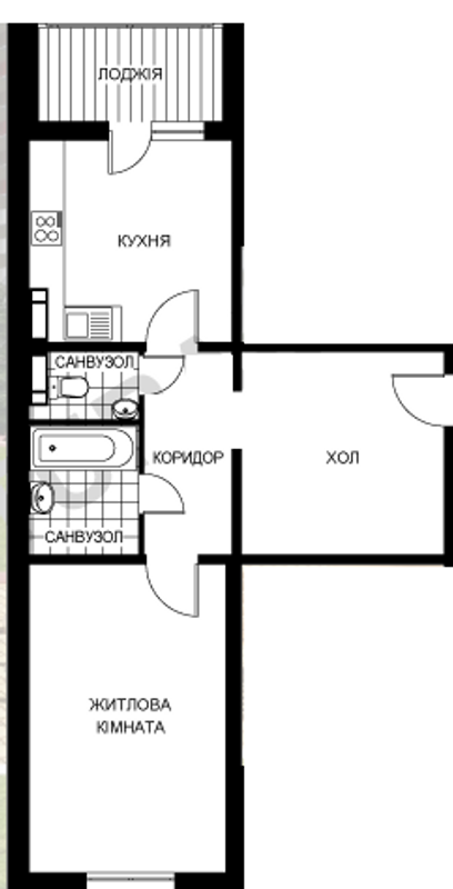1-кімнатна 54.45 м² в ЖК The Lakes від 25 000 грн/м², Київ
