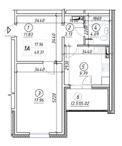 1-кімнатна 49.31 м² в ЖК Вудсторія від 17 500 грн/м², Київ