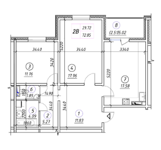 2-кімнатна 72.85 м² в ЖК Вудсторія від 19 000 грн/м², Київ