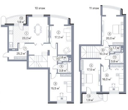 Двухуровневая 159.8 м² в ЖК Киевский Шлях от 14 050 грн/м², г. Борисполь