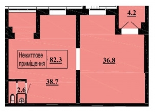 Помещение свободного назначения 82.3 м² в ЖК Дмитровский от застройщика, с. Дмитровка