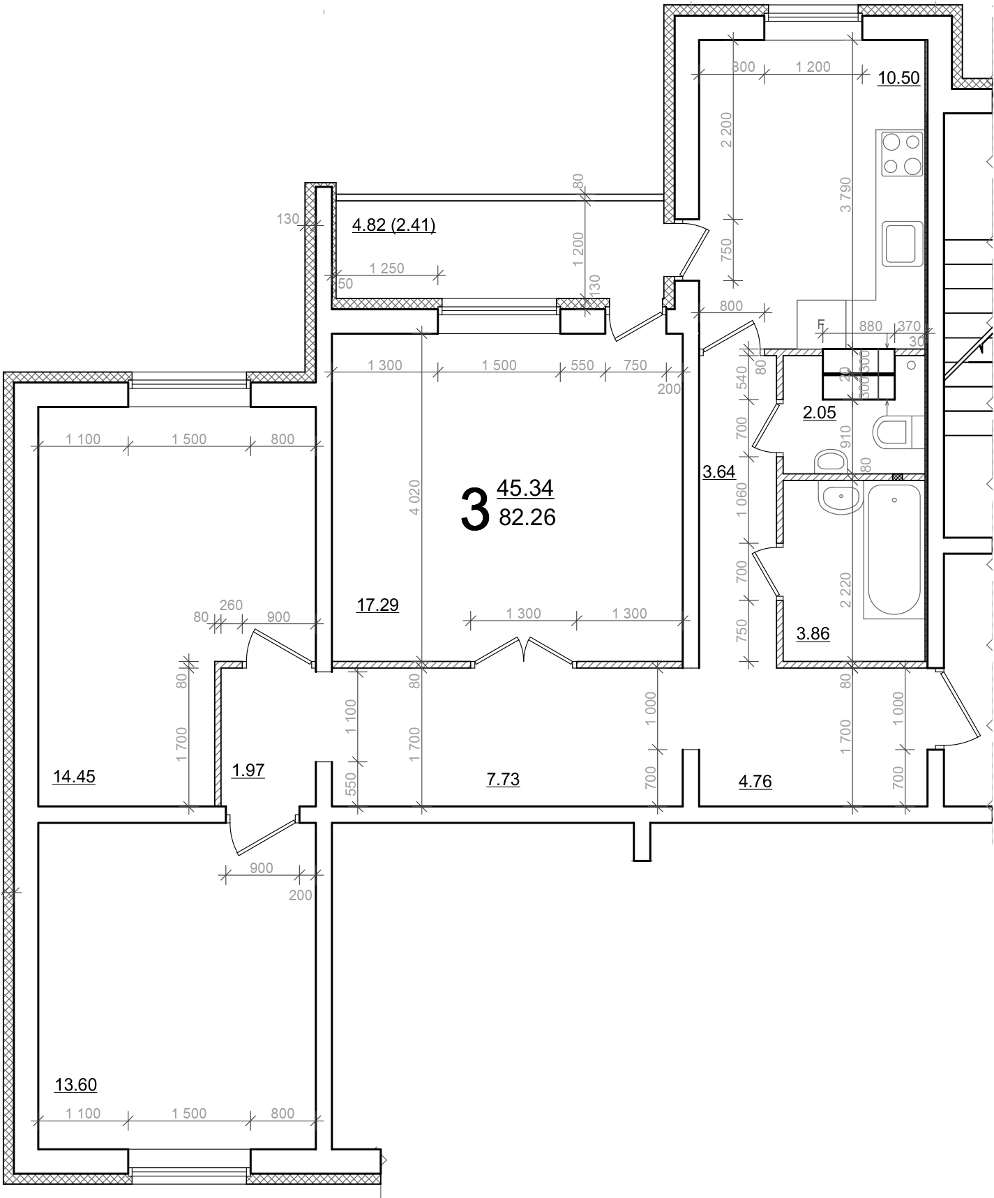 3-кімнатна 82.26 м² в ЖК Олімпійський від 12 500 грн/м², м. Бровари