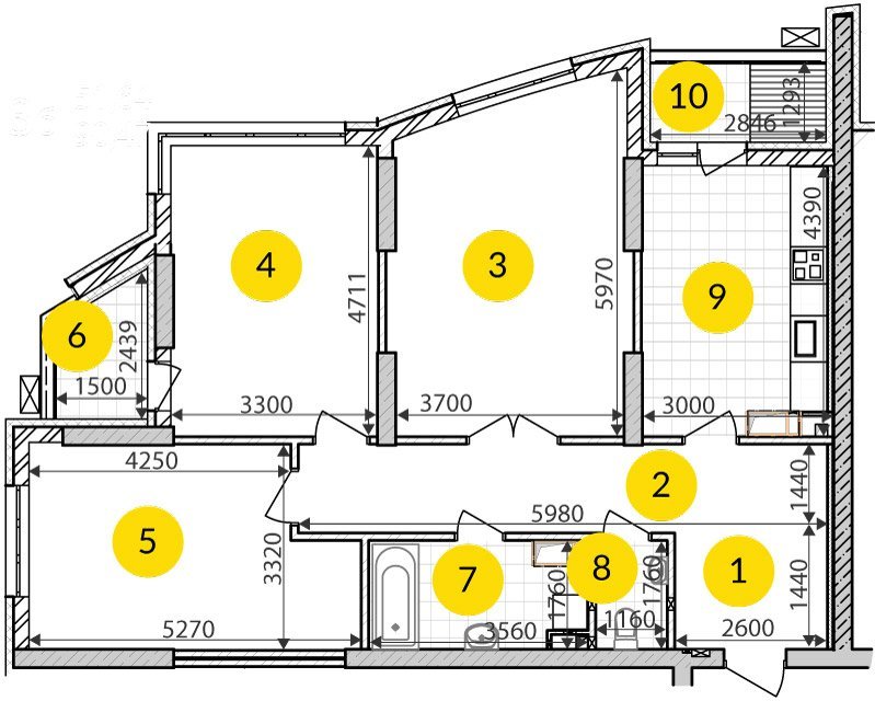 3-кімнатна 90.47 м² в ЖК ObolonSky від 37 000 грн/м², Київ