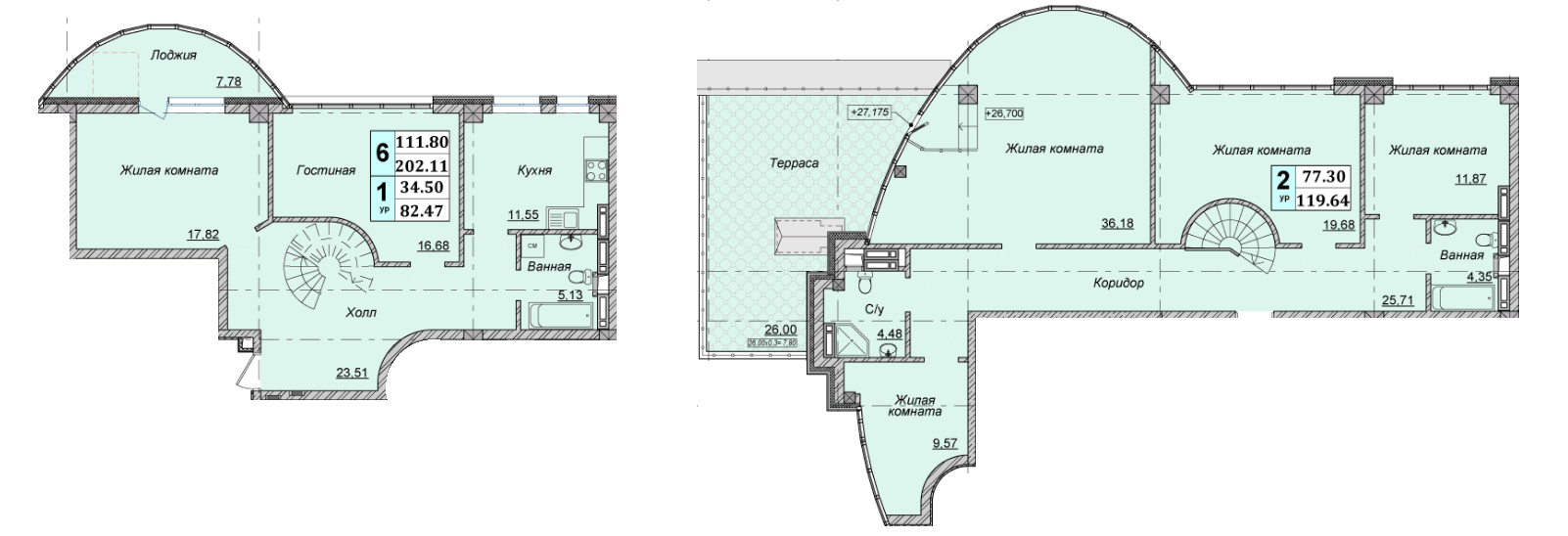 Дворівнева 202.11 м² в КБ Малевича, 48 від 48 000 грн/м², Київ