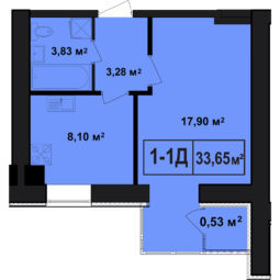 1-кімнатна 33.65 м² в ЖК Покровський від 21 200 грн/м², смт Гостомель