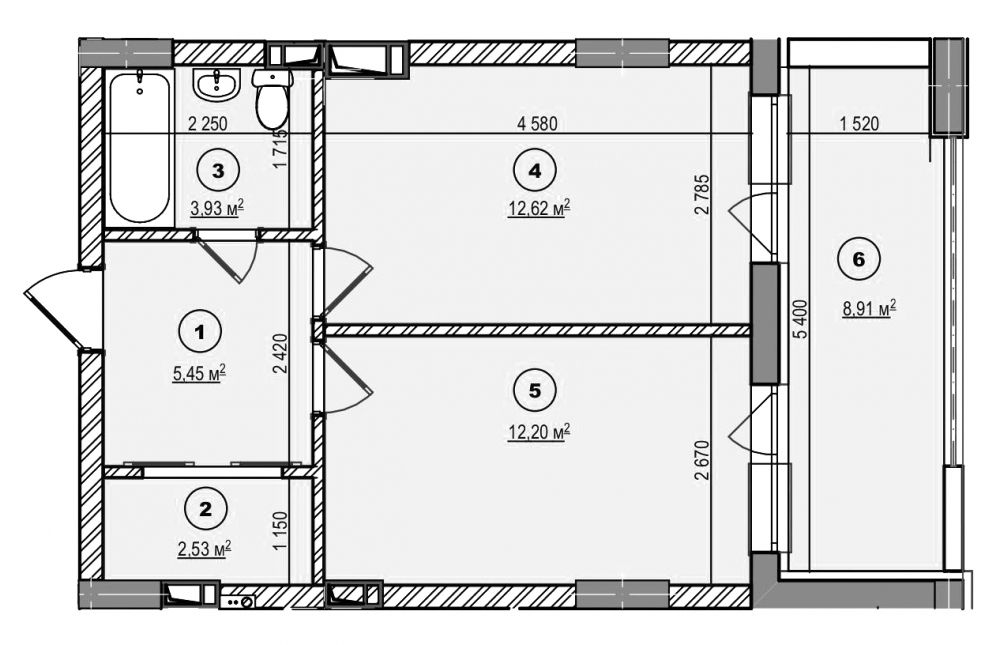 1-кімнатна 41.18 м² в ЖК Struetinsky Residence від 20 680 грн/м², Київ