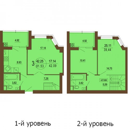 Двухуровневая 81.53 м² в ЖК София Клубный от 30 000 грн/м², с. Софиевская Борщаговка