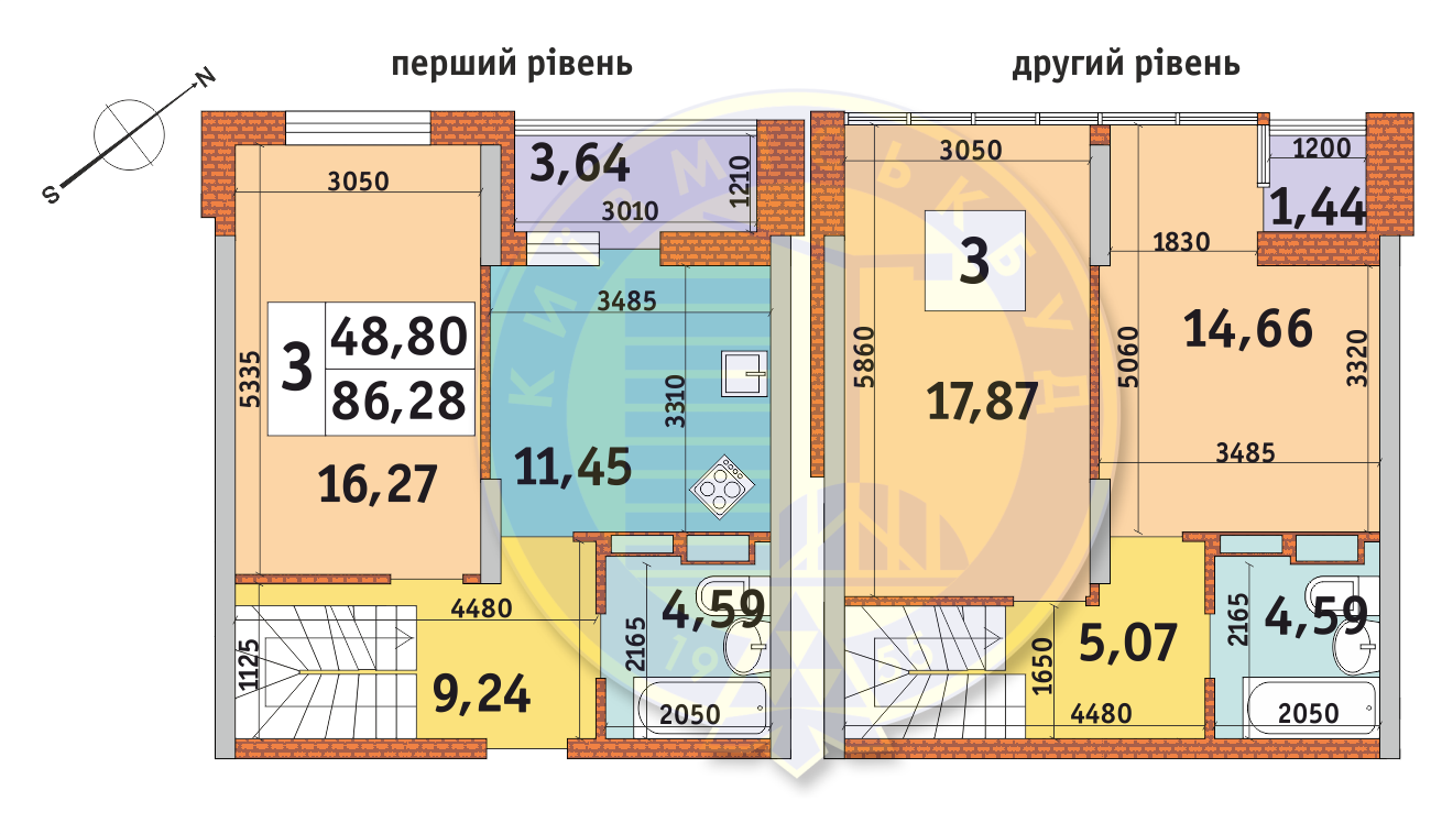 3-комнатная 86.28 м² в ЖК Медовый от 21 330 грн/м², Киев