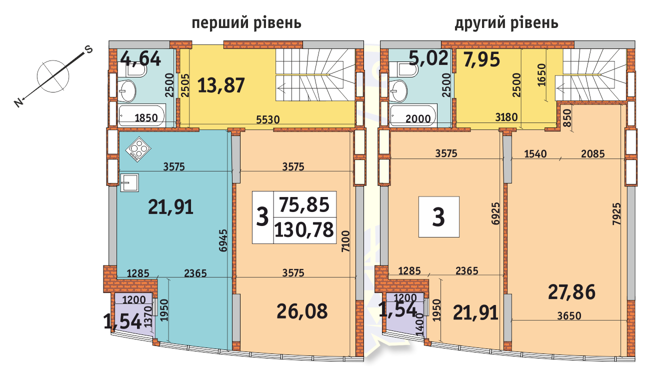 3-комнатная 130.78 м² в ЖК Медовый от 21 100 грн/м², Киев