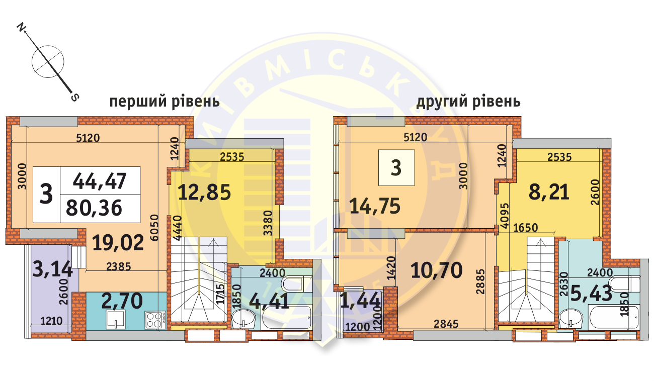 3-комнатная 80.36 м² в ЖК Медовый от 22 008 грн/м², Киев