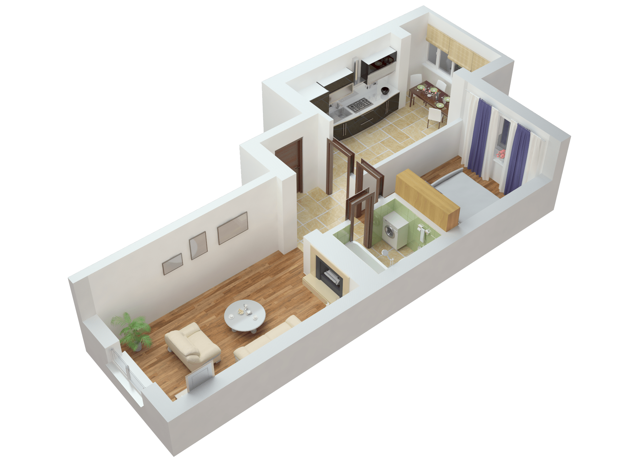2-комнатная 53.5 м² в ЖК Евромисто от 20 350 грн/м², с. Крюковщина