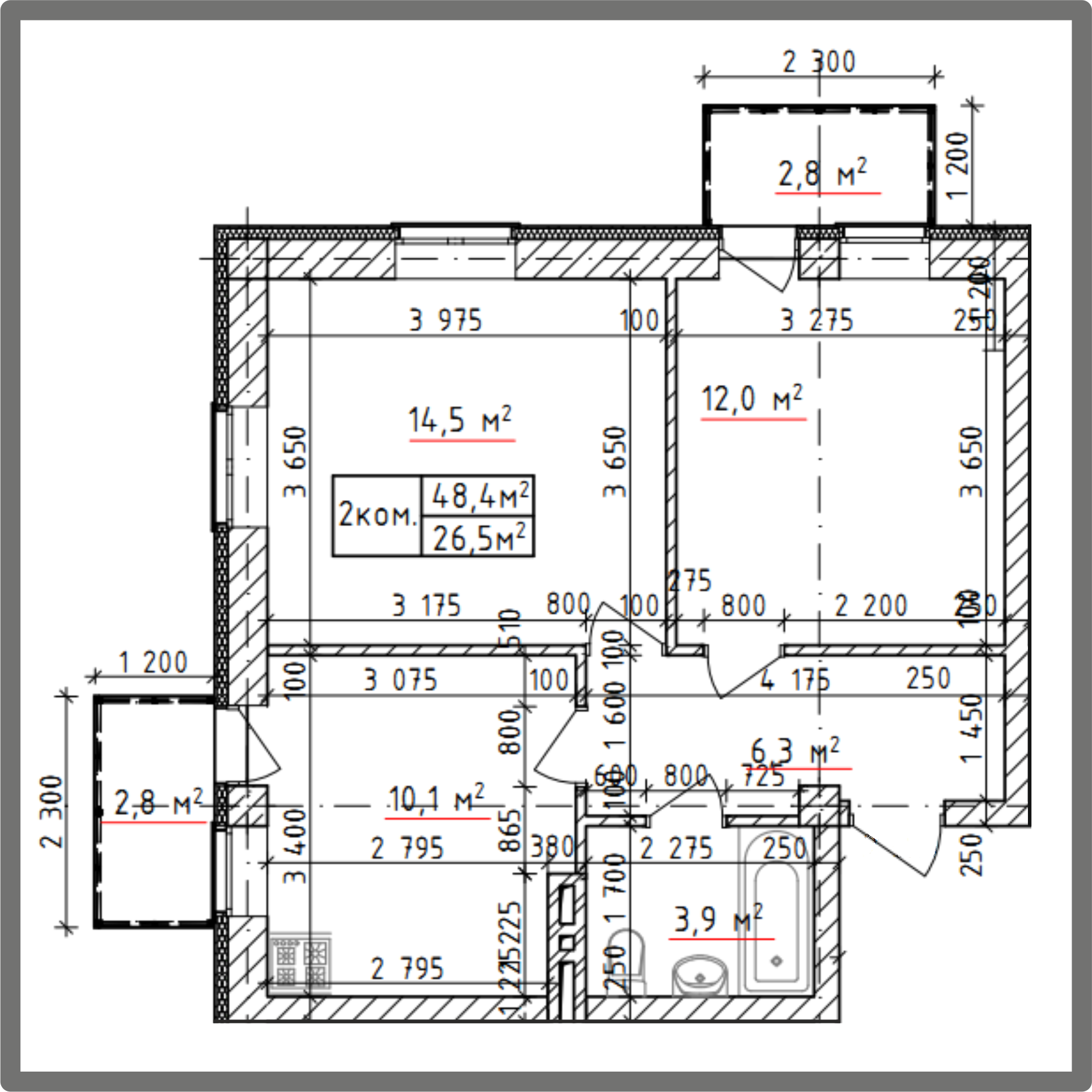 2-кімнатна 48.4 м² в КБ Ширма Club від 39 700 грн/м², Київ