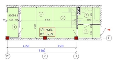 1-комнатная 32.99 м² в ЖК Милославский от застройщика, Киев