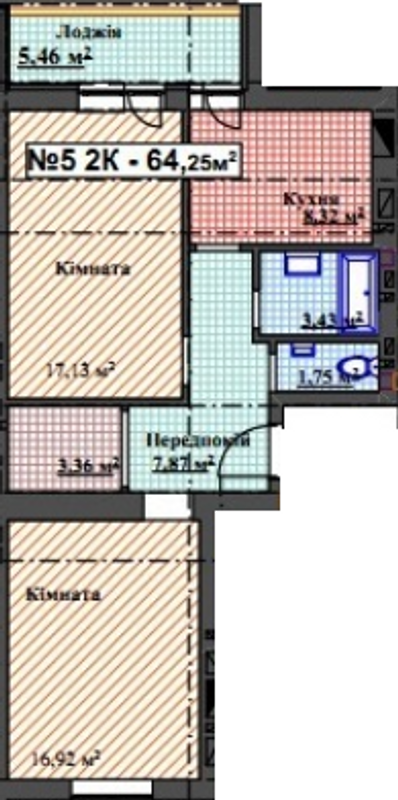 2-кімнатна 64.25 м² в ЖК Мінеральний 39 від 11 500 грн/м², м. Ірпінь