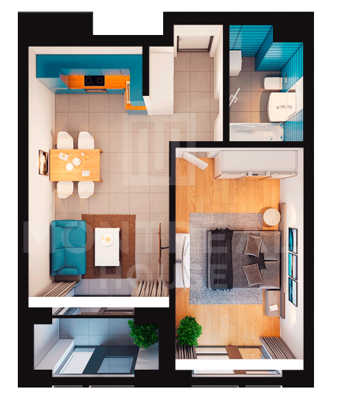 1-кімнатна 51.33 м² в ЖК Montreal House від 53 225 грн/м², Київ