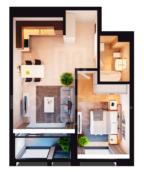 1-кімнатна 55.22 м² в ЖК Montreal House від 65 156 грн/м², Київ