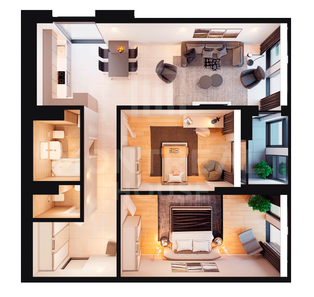 2-кімнатна 88.13 м² в ЖК Montreal House від 49 834 грн/м², Київ