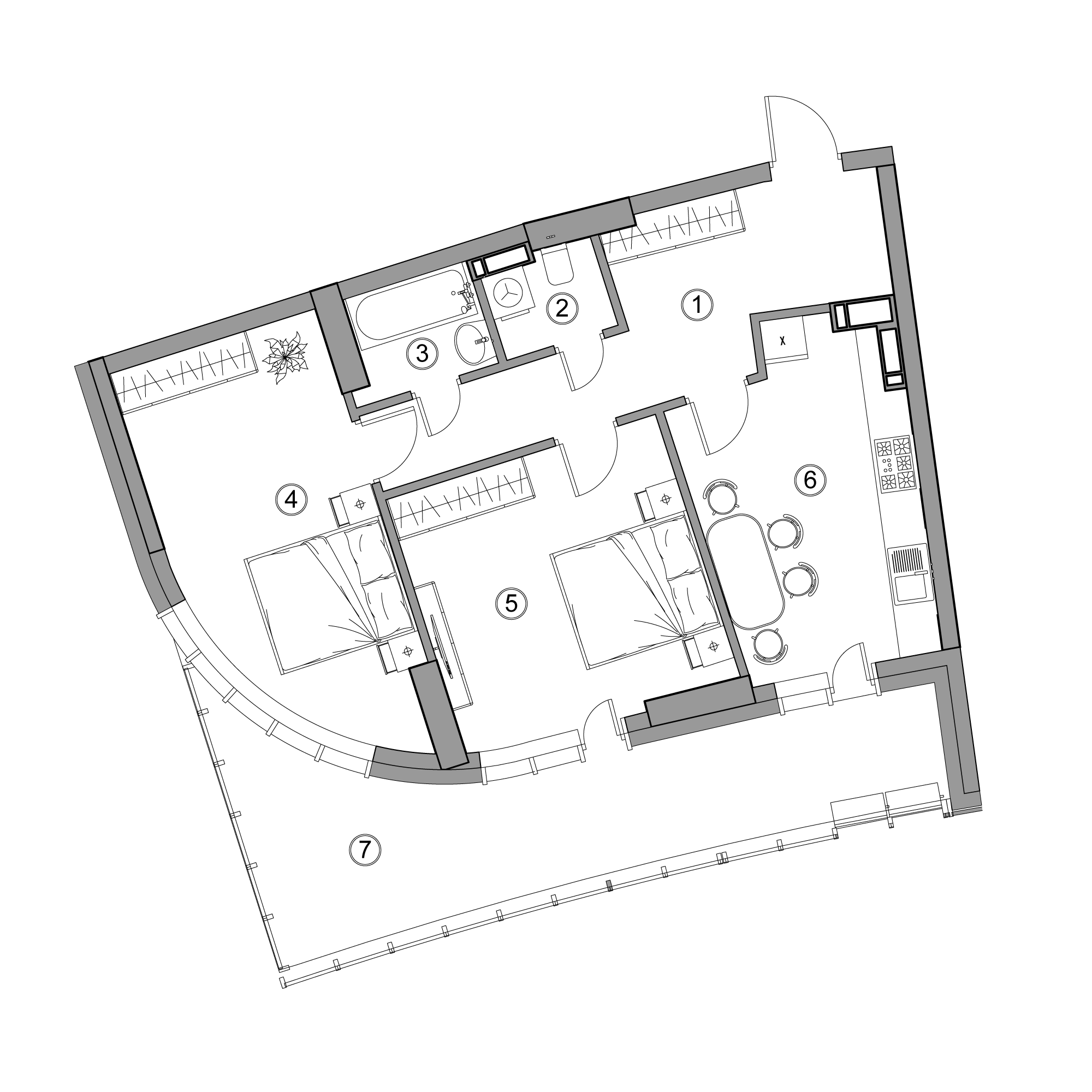 2-кімнатна 67.15 м² в ЖК Aria від 39 500 грн/м², Київ