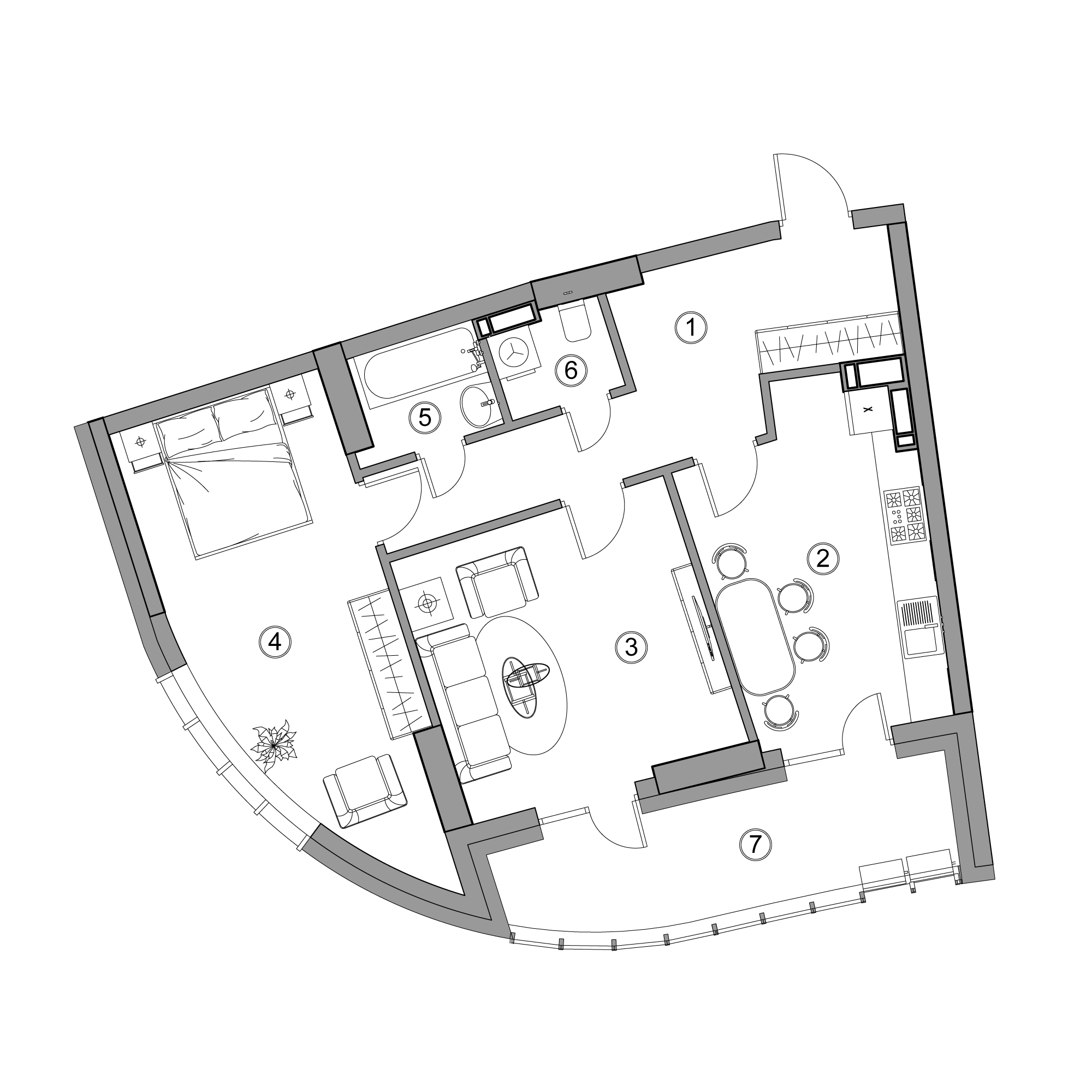 2-кімнатна 68.57 м² в ЖК Aria від 39 500 грн/м², Київ