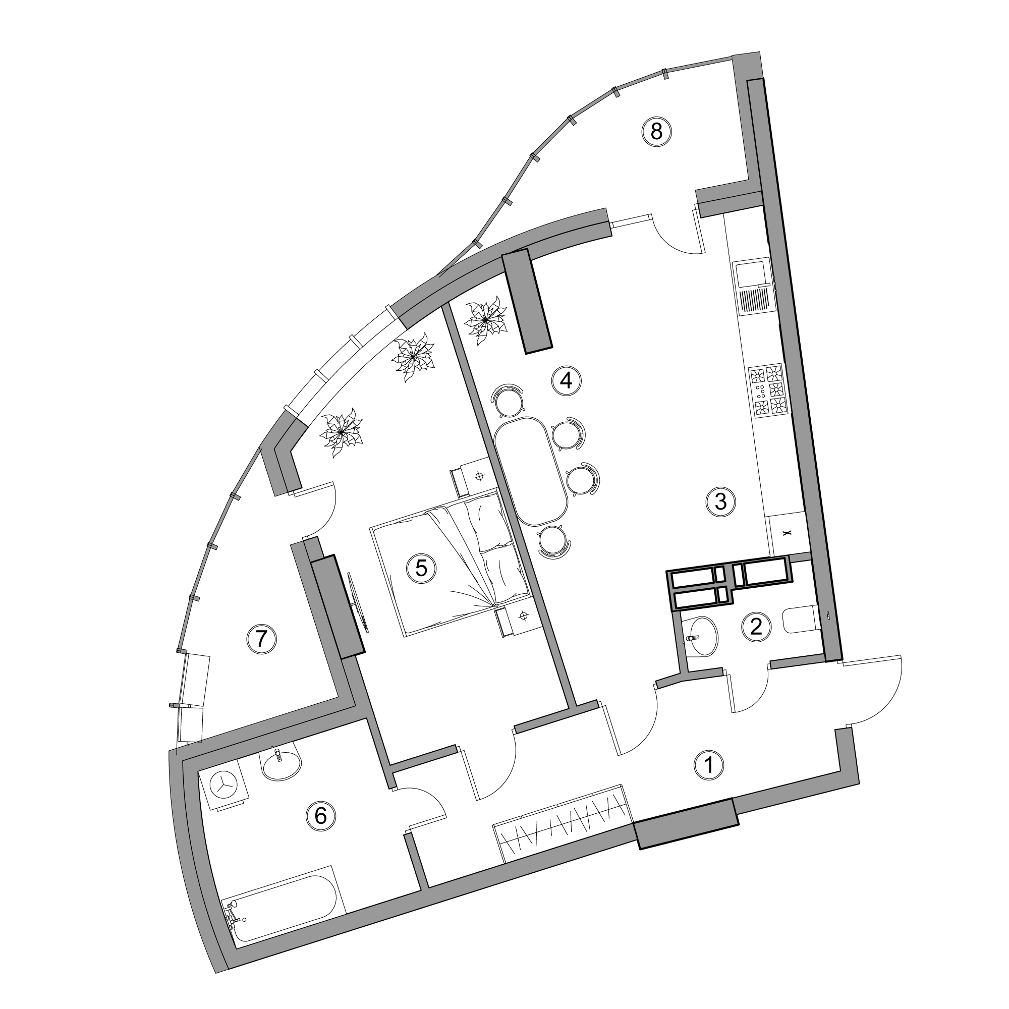2-кімнатна 63.34 м² в ЖК Aria від 73 710 грн/м², Київ