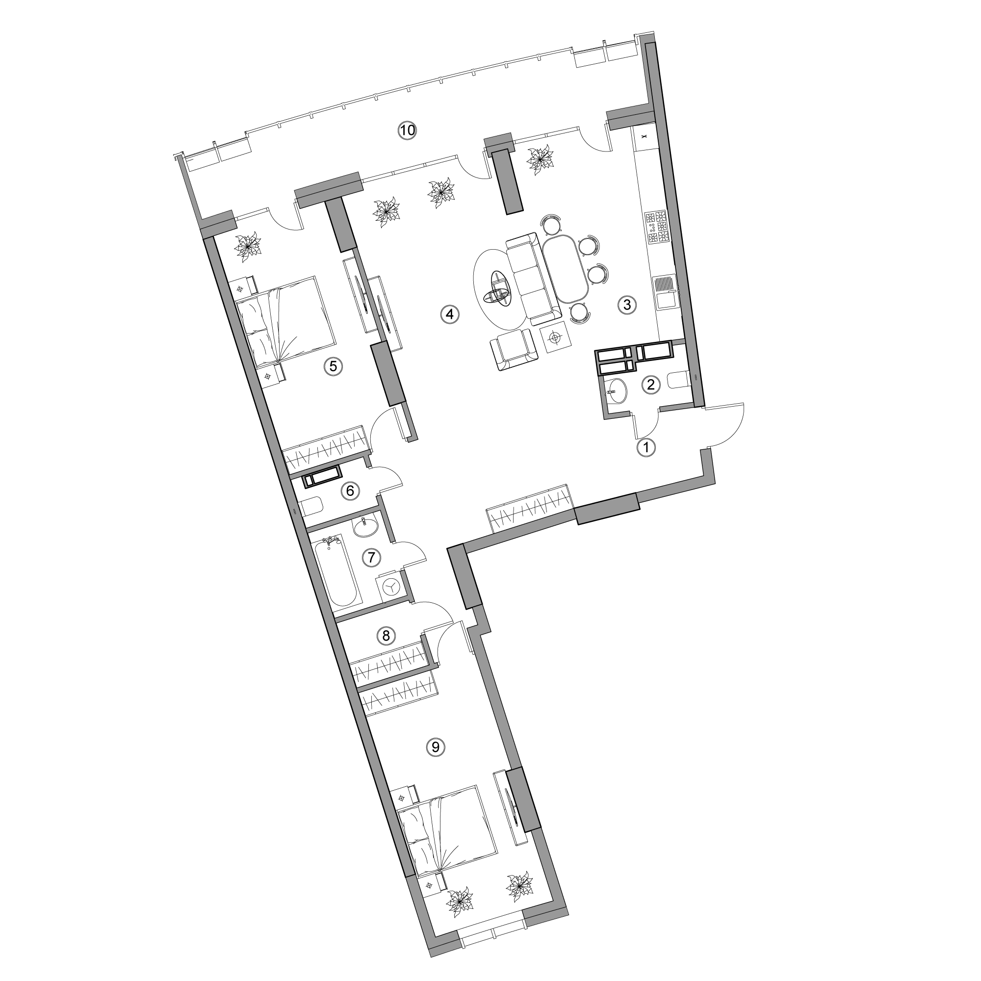 3-кімнатна 114.2 м² в ЖК Aria від 60 550 грн/м², Київ