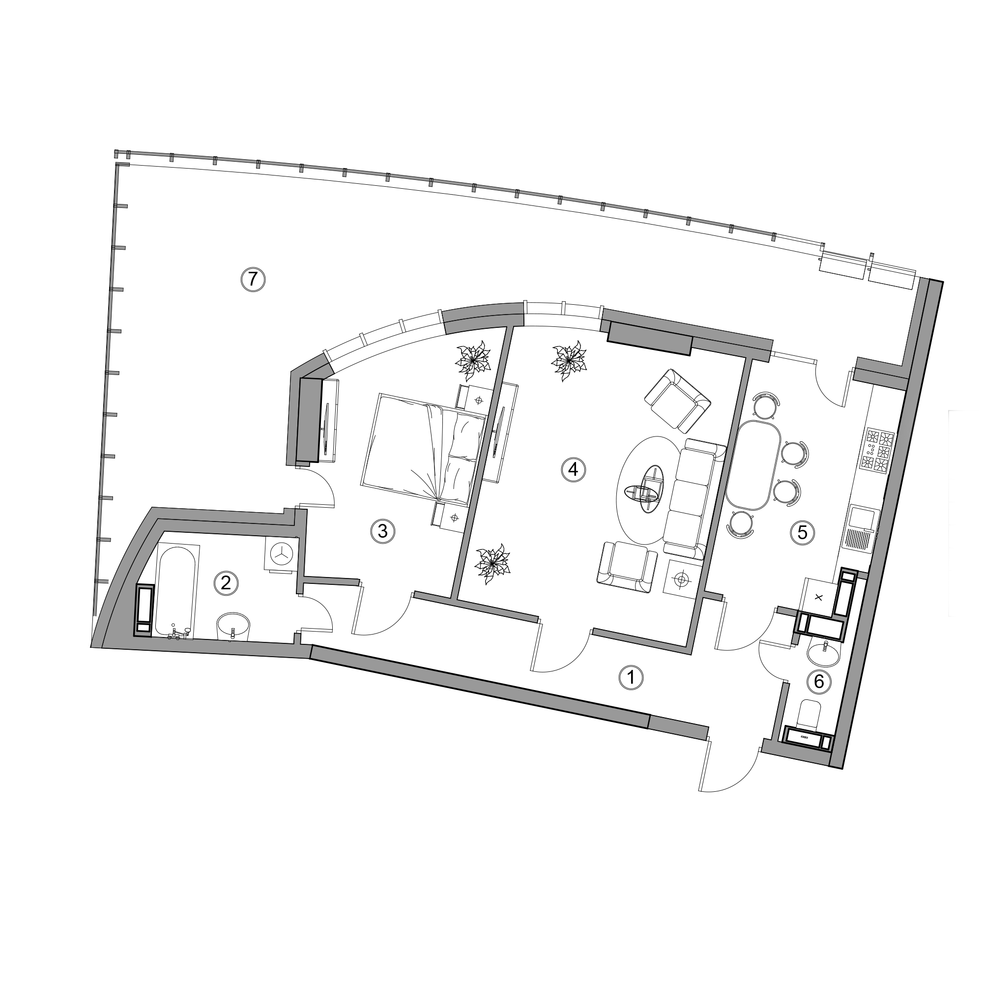 2-кімнатна 78.09 м² в ЖК Aria від 39 500 грн/м², Київ