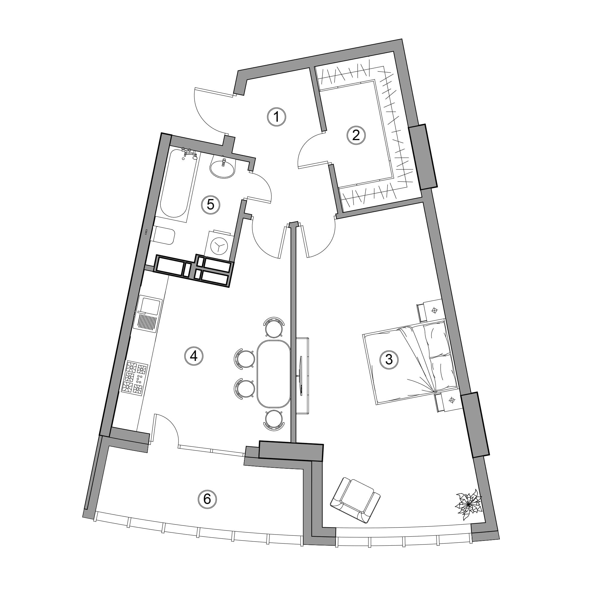 1-кімнатна 64.66 м² в ЖК Aria від 84 000 грн/м², Київ
