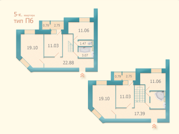 5+ кімнат 139.01 м² в ЖК Козацький від 22 000 грн/м², Київ