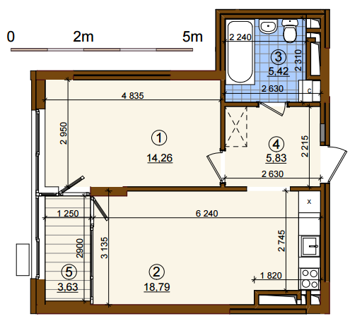 1-комнатная 47.93 м² в ЖК Варшавский Микрорайон от 19 000 грн/м², Киев
