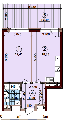 1-комнатная 52.23 м² в ЖК Варшавский Плюс от 18 950 грн/м², Киев