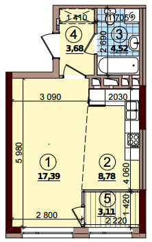 1-комнатная 37.48 м² в ЖК Варшавский Плюс от 18 950 грн/м², Киев