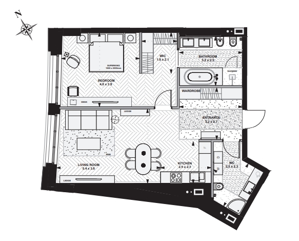 1-комнатная 75.8 м² в ЖК Linden Luxury Residences от 140 300 грн/м², Киев